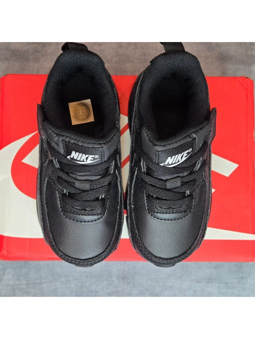 Nike Air Max 90 EasyOn - Triple Black (IH1418-028) Toddler Size 7C BRAND NEW